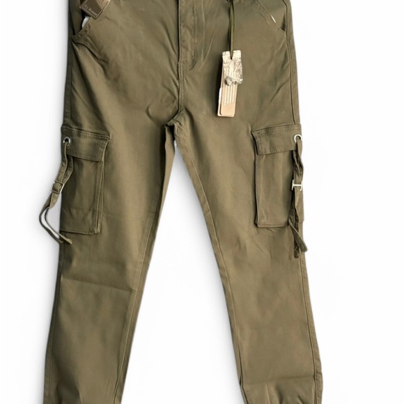 Men's Olive Cargo Pants - Picture 1 of 4